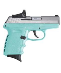 SCCY Industries CPX-2 RD 9mm, 3.10" Barrel, Robin Egg Blue Frame, Silver Slide, CTS-1500 Red Dot Sight, 10rd
