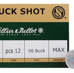 Sellier and Bellot SB Buckshot 12 Ga 2 3/4 1 1/4 oz #00 12 Pellet 25Rd/Box