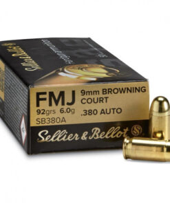 Sellier & Bellot .380 ACP, 92gr, FMJ, 50rd Box