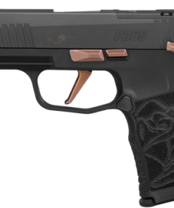 Sig Sauer P365XL Rose 9mm, 3.1" Barrel, Black, Rose Laser Engraved Grip Module, CA Compliant, 10rd