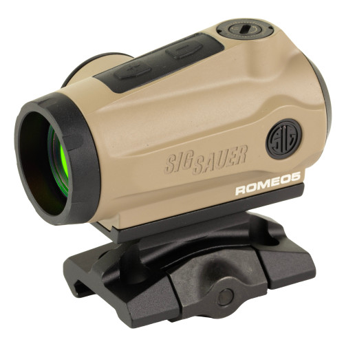 Sig Sauer ROMEO 5 Gen II, Red Dot, 20mm Objective, 2 MOA Dot, Matte Finish, Flat Dark Earth, Includes Absolute Co Witness Mount