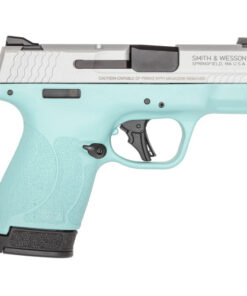 Smith & Wesson M&P Shield Plus 9mm, 3.1" Barrel, Robins Egg Blue Frame, Silver Slide, Manual Safety, 13rd