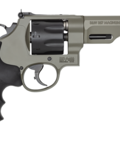 Smith & Wesson Model 327 Performance Center 357 Mag/38 Special, 5" Barrel, Scandium, Cerakote Moss Green, Black Cylinder, Adj Rear, Gold Bead...