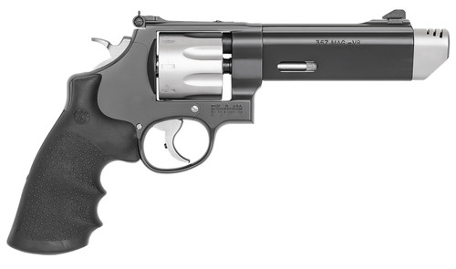 Smith & Wesson Model 627 V-Comp 357 Magnum/38 Special +P, 5" Barrel, Black Frame/Grip, Stainless Steel Cylinder/Compensator, 8rd