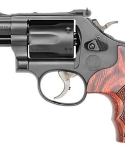 Smith & Wesson PC Model 19 Carry Comp 357 Mag/38 Spl +P 2.50" PowerPort Vented Barrel, Matte Blued Frame, Custom Wood Grip, 6 Rd