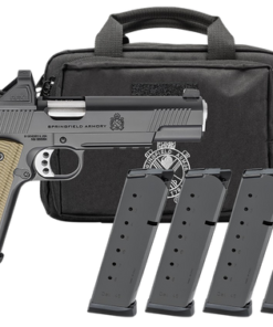 Springfield 1911 Operator AOS Optic Gear Pac 45 ACP 5" Match Grade Barrel, Black Cerakote Serrated Slide, Cerakote Frame, VZ G10 Grip, Viridian...