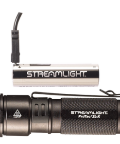 Streamlight ProTac 2L-X USB 500/40 Lumens C4 LED Aluminum Black Anodized CR18650 with USB Charge Cord