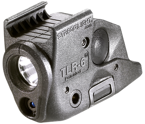 Streamlight TLR-6, Tac Light laser, Springfield XD With Rail, White LED and Red Laser, 100 Lumens, Includes 2 CR 1/3N Lithium Batteries, Black