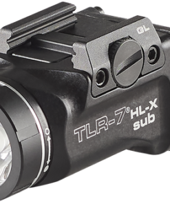 Streamlight TLR-7 HL-X Sub, Weaponlight, Fits GLOCK 43X/48, 1,000 Lumens with SL-B9 Battery, 30 Minute Run Time, Matte Finish, Black with Silver Ring