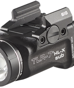 Streamlight TLR-7 HL-X Sub, Weaponlight, Fits Sig P365XL, 1,000 Lumens with SL-B9 Battery, 30 Minute Run Time, Matte Finish, Black with Silver Ring