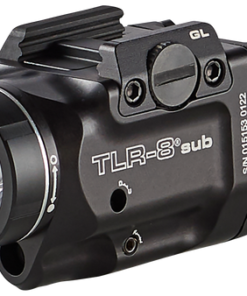 Streamlight TLR-8 Sub, White LED with Red Laser, Fits Glock 43x/48 MOS, 500 Lumens, Anodized Finish, Black, Includes (1) CR123a Battery, Low and...