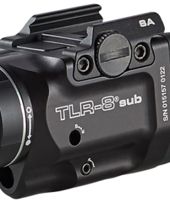 Streamlight TLR-8 Sub, White LED with Red Laser, Fits Springfield Hellcat, 500 Lumens, Anodized Finish, Black, Includes (1) CR123a Battery, Low and...