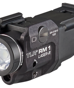 Streamlight TLR RM 1 Weapon Light Laser 140/500 Lumens Output White LED Light Red Laser 140 Meters Beam Rail Grip Clamp Mount Black Anodized Aluminum