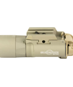 Surefire X300 Turbo, Weaponlight, White LED, 650 Lumens, 66,000 Candela, Fits Picatinny and Universal, Thumbscrew Attachment, For s, Matte Finish, Tan