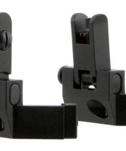 TacFire 45 Degree Flip Up Iron Sight/Springloaded Black Anodized Front and Rear for AR-Platform