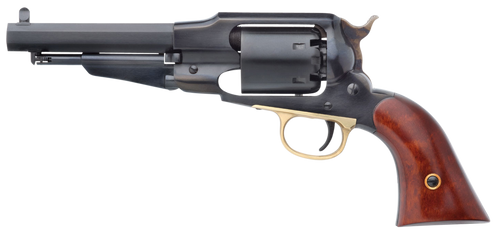 Taylors & Company 1858 Rem Uberti 44 Cal 6 Shot Percussion 5.50" Blued Octagon Barrel, Cylinder & Steel Frame, Walnut Grip