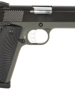Tisas 1911 Stingray Carry Size 9mm 10+1 4.25" SS Barrel, Black Cerakote Serrated Slide, Cerakote Steel Frame w/Beavertail, Black Sunburst G10 Grip