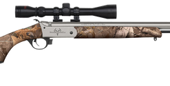 Traditions Buckstalker XT 50 Caliber, Stainless Silver Barrel/Rec, Next Wyld Camo, Includes 3-9x40mm Scope, 1rd