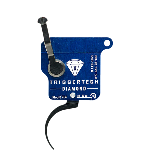 TriggerTech Rough Diamond, Single-Stage Trigger, Fits Remington 700 Clones, Pro-Curve Trigger, No Bolt-Release, Left Hand, PVD Finish, Blue and Black