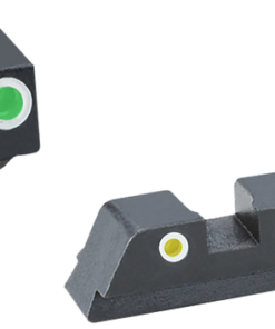 TruGlo Tritium Pro Night Sight Set White Outline Tritium Front/Green Tritium Rear/Black Nitride Fortress Frame,Compatible Glock 42/43/43X/48 Except...