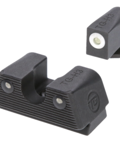 TruGlo Tritium X Night Sight Set Low, White Outline, Tritium Front-Green, Rear-Black, Most Glock Except MOS, Front Post/Rear Dovetail Mount