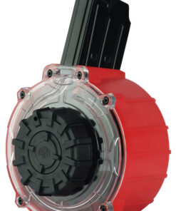 Typhoon Drum Magazine 12 Ga, Black & Red, For Typhoon Defense X12/F12, 20rd