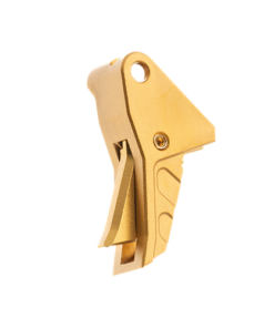 Tyrant CNC Improved Tyrant Trigger System, Shoe Only, Fits Springfield Echelon, Anodized Finish, Gold Shoe with Gold Blade