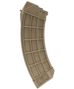 US Palm 7.62x39mm AK Platform Magazine 30rd Clear Flat Dark Earth Base Polymer Detachable