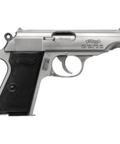 Walther PP 380 ACP, 3.9" Barrel, Stainless Steel Frame, Black Grip, 7rd