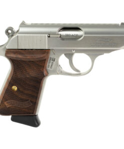 Walther PPK/S 380 ACP, 3.3" Barrel, Stainless Frame, Walnut Grip, 7rd