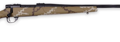 Weatherby Vanguard Outfitter 257 Weatherby Magnum, 24" Threaded Barrel, Tan w/ Brown & White Sponge Camo, Black Rec, 3rd