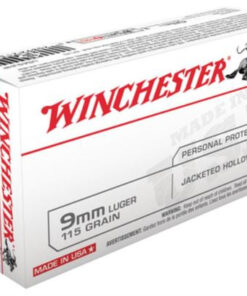 Winchester 9mm, 115gr, Jacketed Hollow Point, 50rd Box