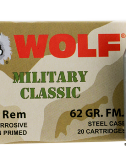 Wolf Military Classic 223 Rem 62gr, FMJ 20rd Box