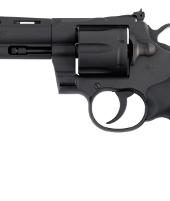 Colt Python 357 Mag/38 Special 6 Shot 5" Barrel, Matte Blued Vent Rib Carbon Steel Cylinder & Frame, Black Rubber Grip, Exposed Hammer