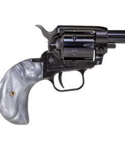 Heritage Barkeep Boot 22LR, 1" Barrel, Alloy, Blued, Black, Grey Pearl Grips, Fixed Sights, Ejector Pin With Wood Handle, 6rd